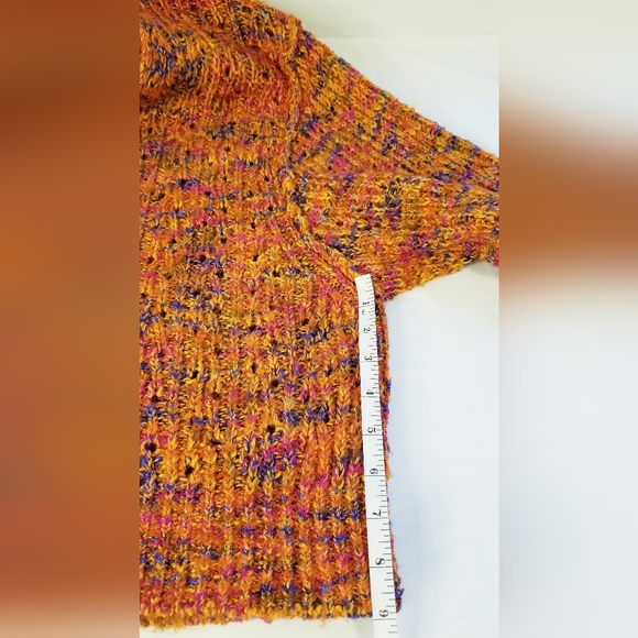 Free People Highland Oversized V-Neck Sweater in Polcano Combo Color - Picture 16 of 16